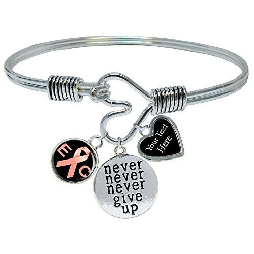 一流の品質 Never Awareness Cancer Endometrial Road Holly Give Jewelry Bracelet Up ネックレス、ペンダント