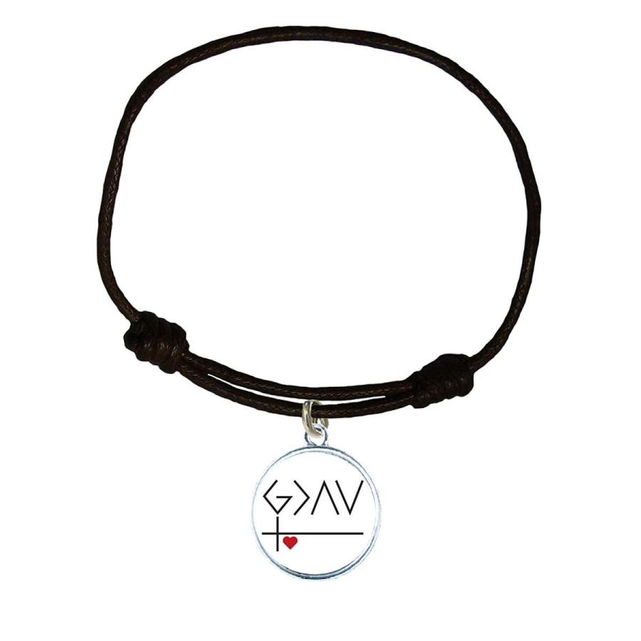SAS G>^v God is Greater Than Our Highs and Lows Leather Bracelet Unise