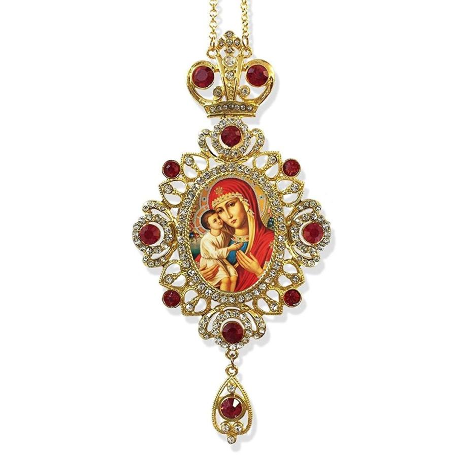 Religious Gifts Pendant Icon Russian Jeweled Framed Child and Madonna  ネックレス、ペンダント 本物 - kec-landasanulin.banjarbarukota.go.id