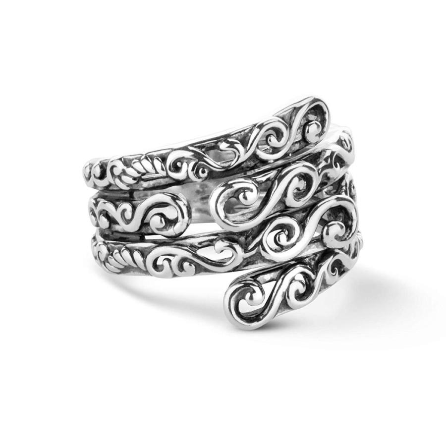 Carolyn Pollack 925 Silver Interlock Bypass Ring - 8