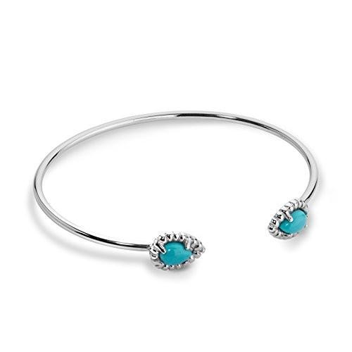 Vintage Two Blue Turquoise Scroll Accent Sterling Silver 925 Ring