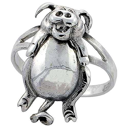 【国内正規総代理店アイテム】 Pig Movable Silver Sterling Ring 7 size inch 1 Women for ネックレス、ペンダント