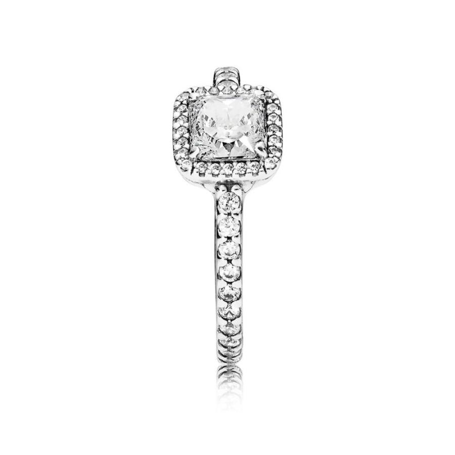 PANDORA Timeless Elegance Ring, Clear CZ 190947CZ-56 EU 7.5 US