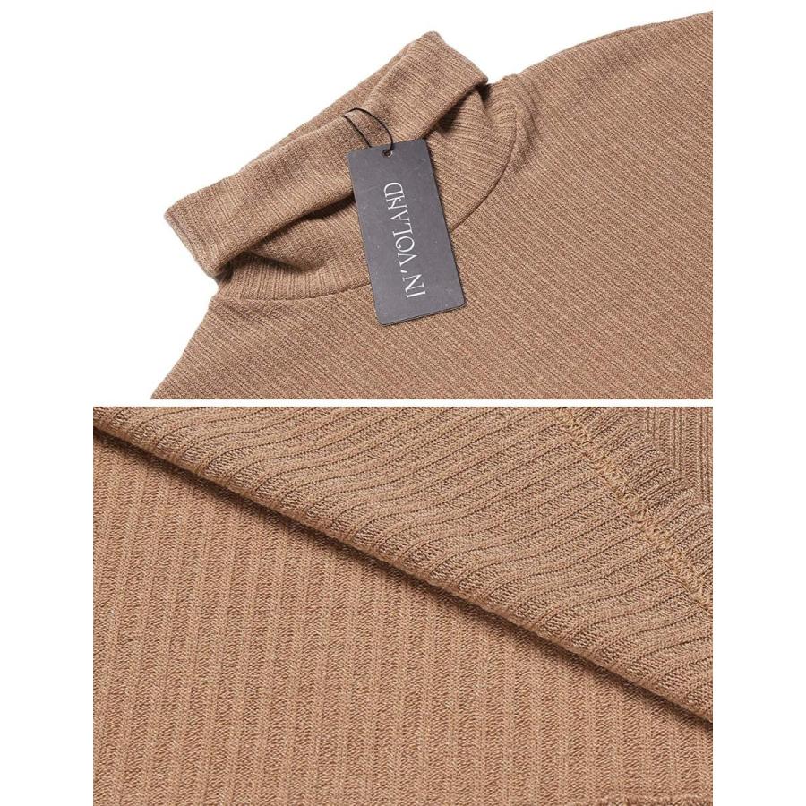 Allegra K Women's Ruffle Turtleneck Sweater - Long Sleeve, Stretchy Knit, Slim Fit Pullover For Fall & Winter