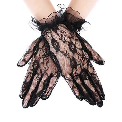 SATINIOR Ladies Lace Gloves Elegant Short Gloves Courtesy Summer Glove :20190425014846 00490 b:twilight shop
