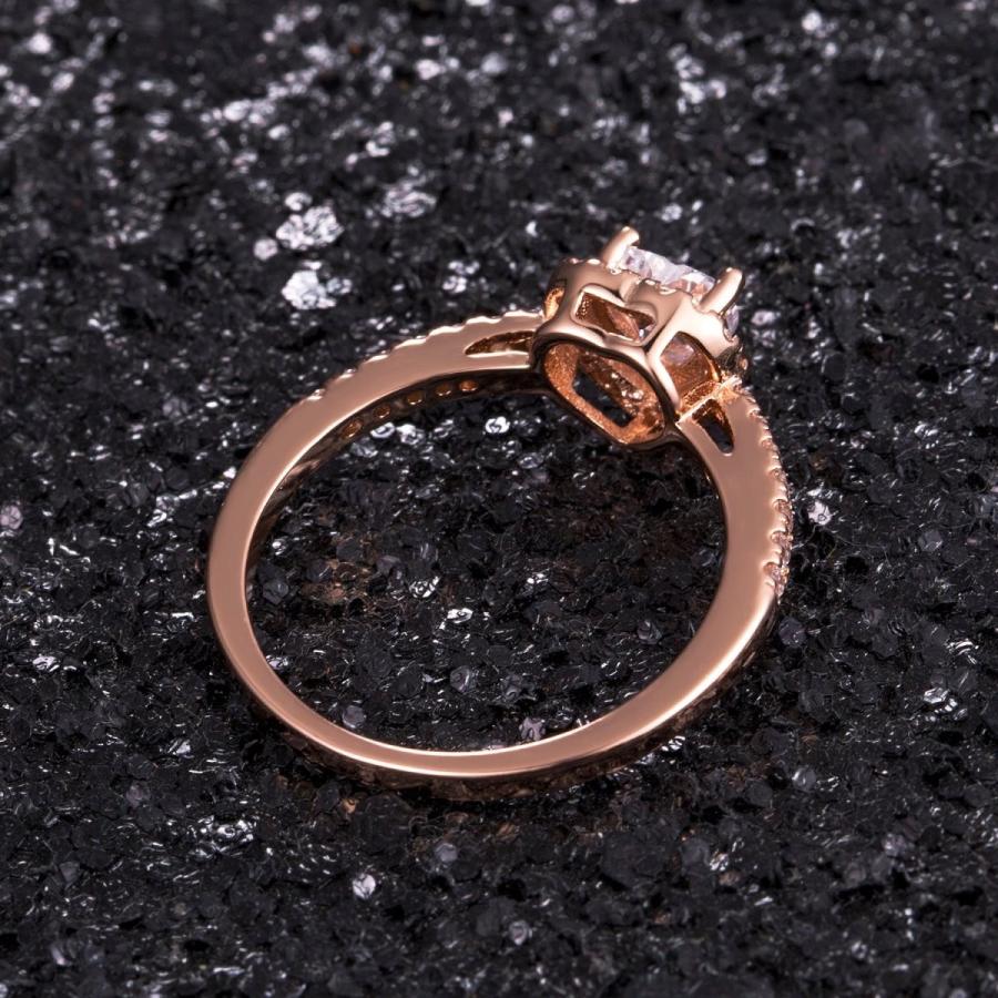 MDFUN Luxurious Rose Gold Plated Cubic Zirconia Infinity Love Solitair｜twilight-shop｜08