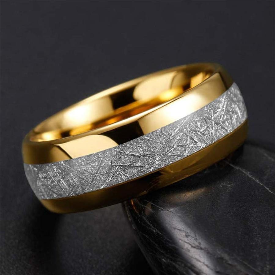 His & Hers Matching Wedding Ring Sets - Women's 10k White Gold Heart CZ & Men's Tungsten Band - View #10