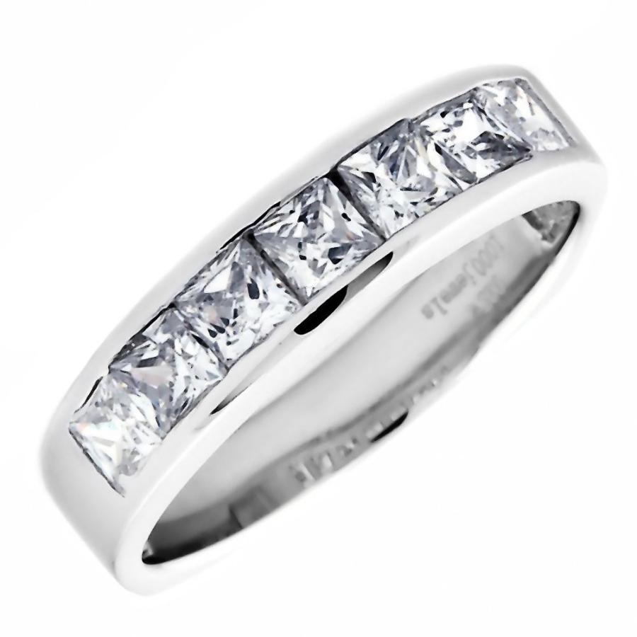 クーポン発行 Sterling Silver 3 4ct Princess Cut Ice On Fire Cz Semi Eternity Weddin B Twilight Shop 通販 Yahoo ショッピング セール品 Scady Cl