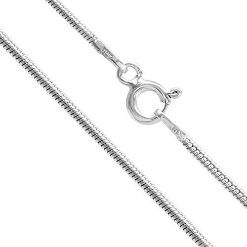 Sterling Silver 1.3mm Snake Chain Necklace (14 Inches)