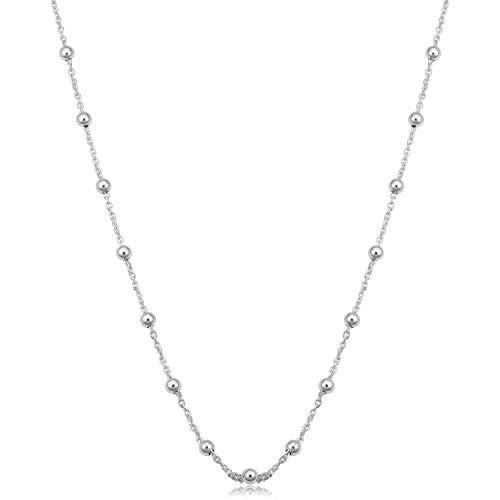 人気 Sterling Silver inch) 36 (1.3mm, Necklace Saturn Cable Beads ネックレス、ペンダント