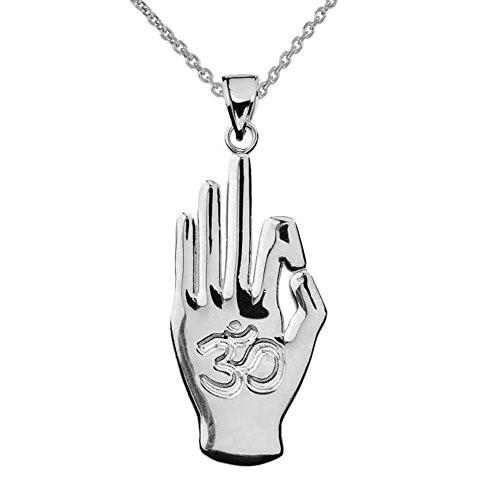 Middle Eastern Jewelry Unique Sterling Silver Stay Calm Om/Ohm Hand Si｜twilight-shop｜03
