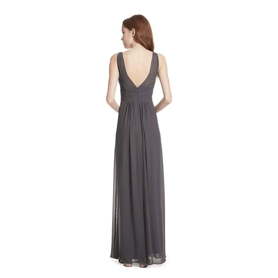 Samantha Paige V-Neck Illusion Pleated A-Line Chiffon Formal Dress,Cha