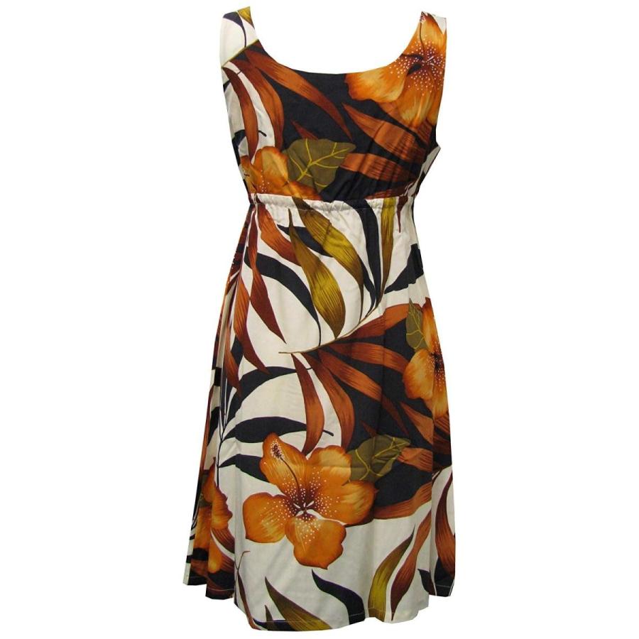 RJC Women's Delightful Hibiscus Empire Tie Front Dress, Orange, 3X Plu