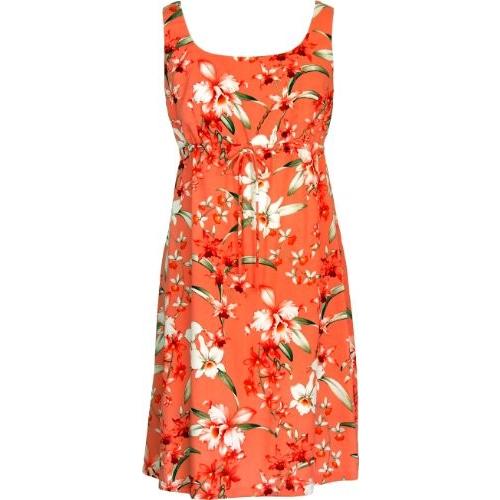 RJC Women's Divine Orchid Empire Tie Front Dress, Coral, 1X Plus