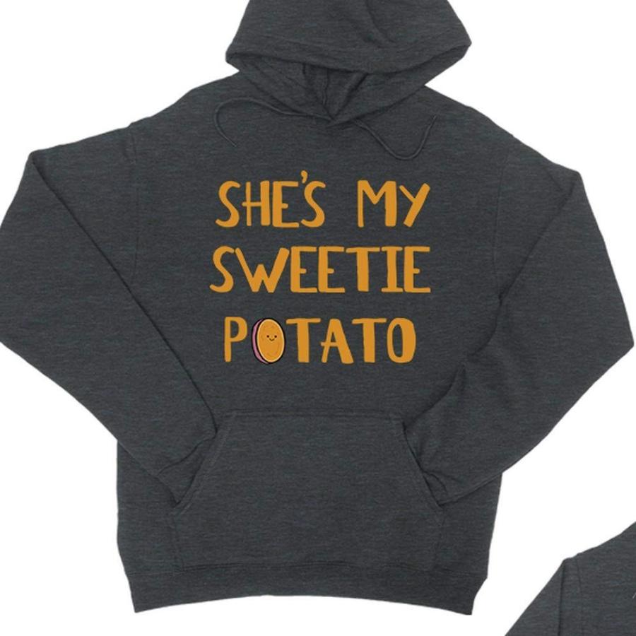 365 Printing Sweet Potato Yam Funny Matching Couple Hoodies Funny Wedd
