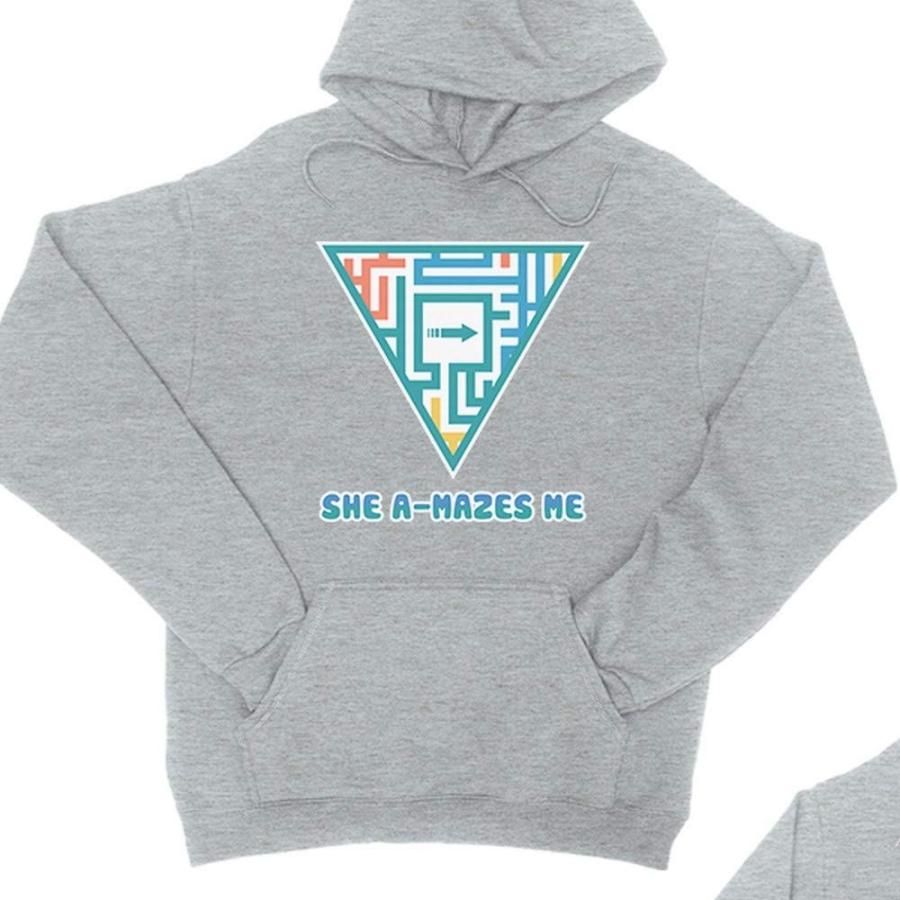365 Printing A-Mazes Me Matching Hoodies Pullover Funny Couples (Left-