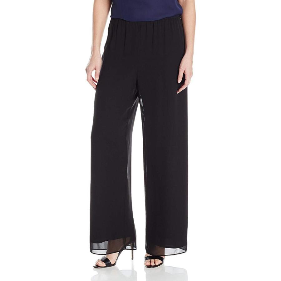 Alex Evenings Women's Chiffon Dress Pants, Black XL