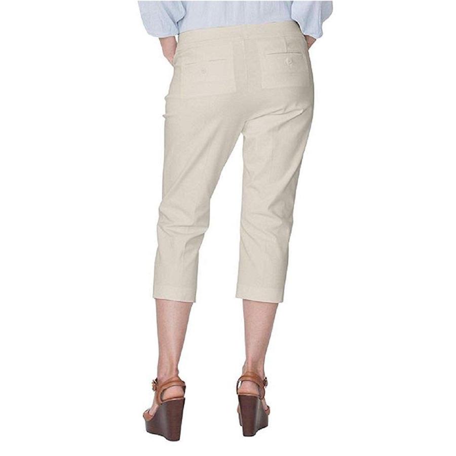 Chaps Womens Plus Size Beige Stretch Twill Capri Pants 24W