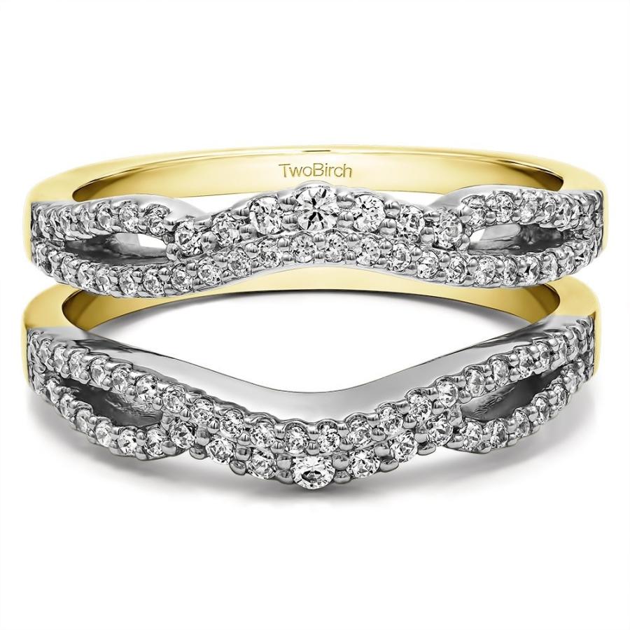 TwoBirch Double Infinity Wedding Ring Guard Enhancer with 0.49 carats