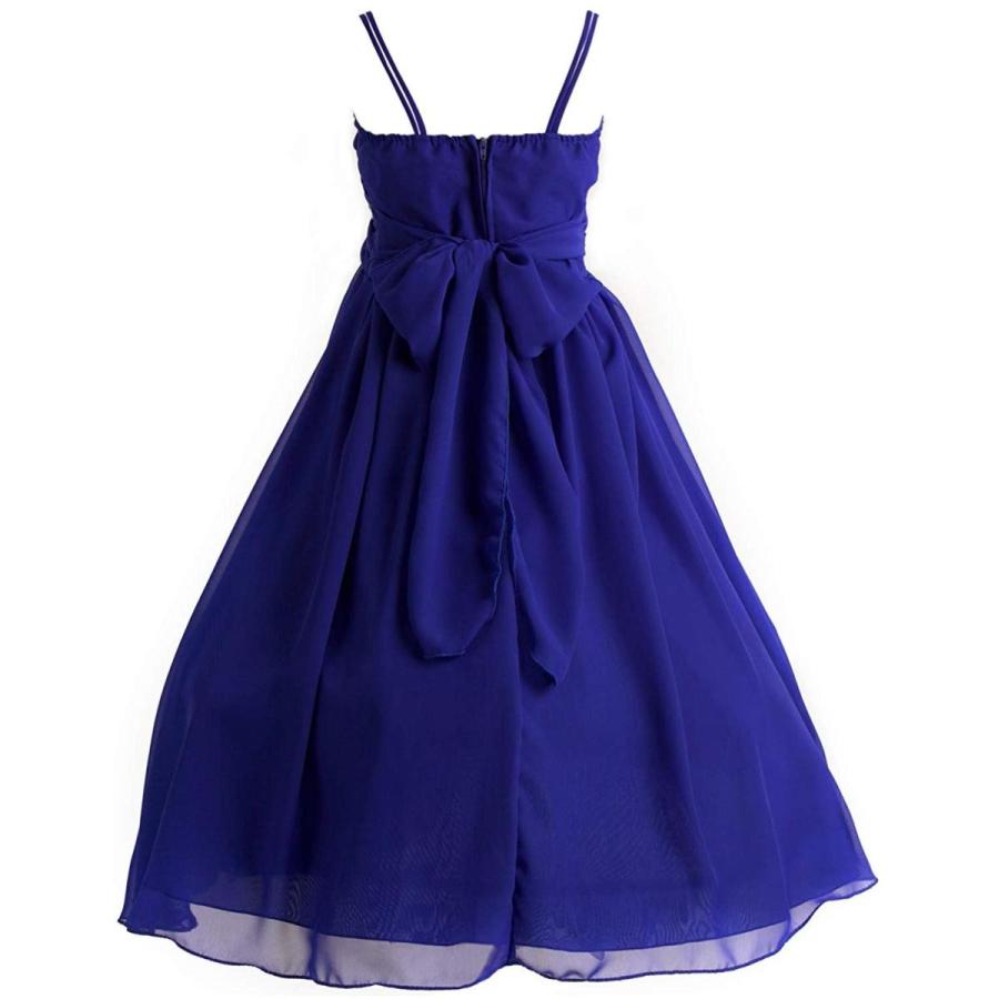 Big Girls' Crystal Ruched Chiffon Gown Pageant Wedding Party Flower Gi