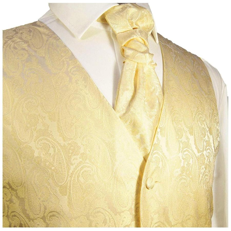 Paul Malone Wedding Vest Set Champagne 5pcs Tuxedo Vest + Necktie + As