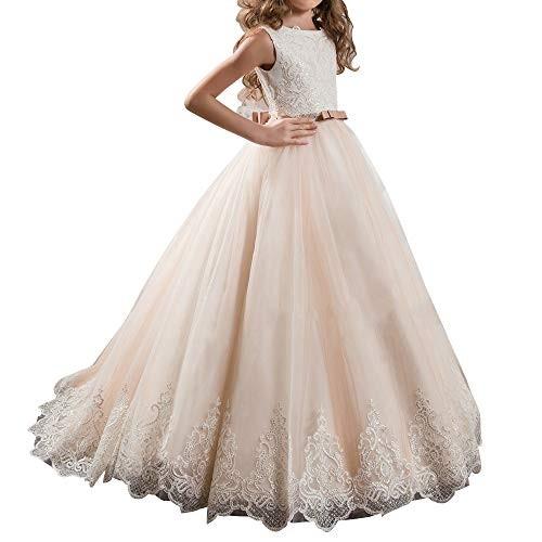 Pink Secquin Flower Girl Pageant Birthday Communion Dresses for Weddin