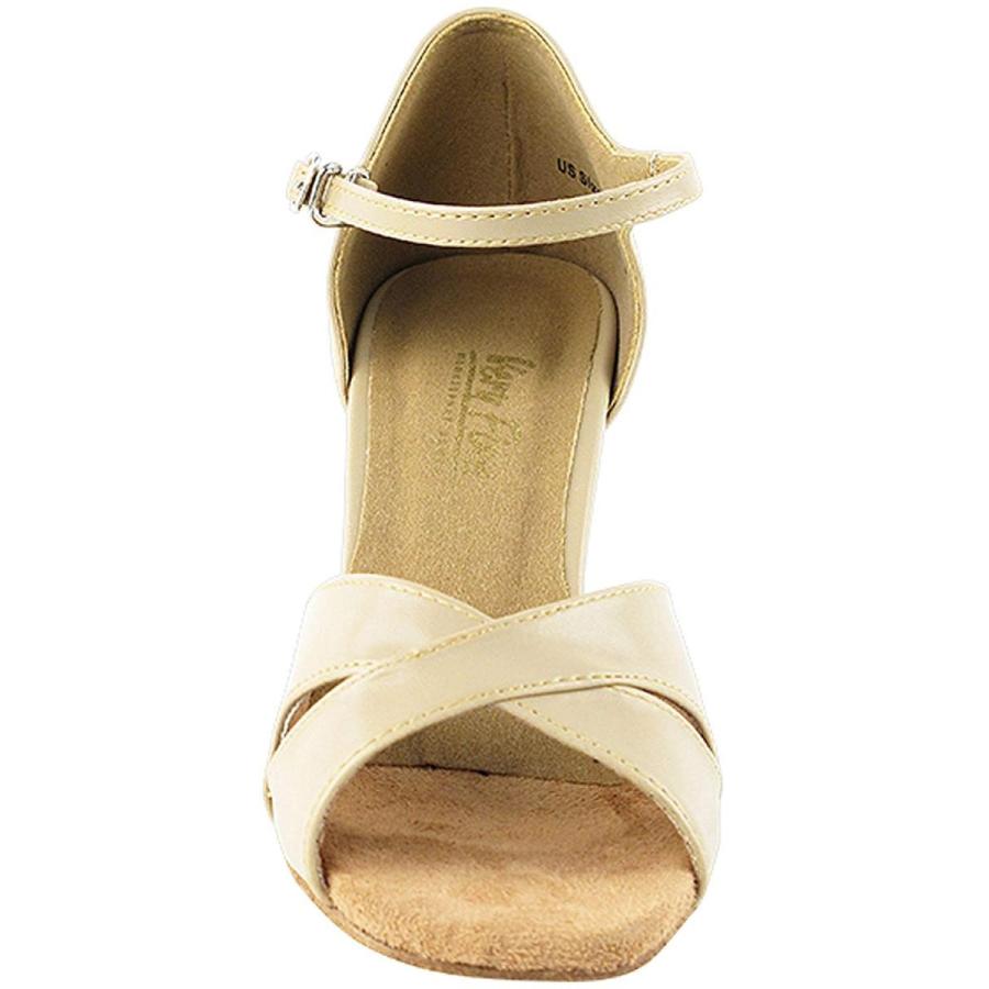 Women's Ballroom Dance Shoes Tango Wedding Salsa Dance Shoes Tan Leath