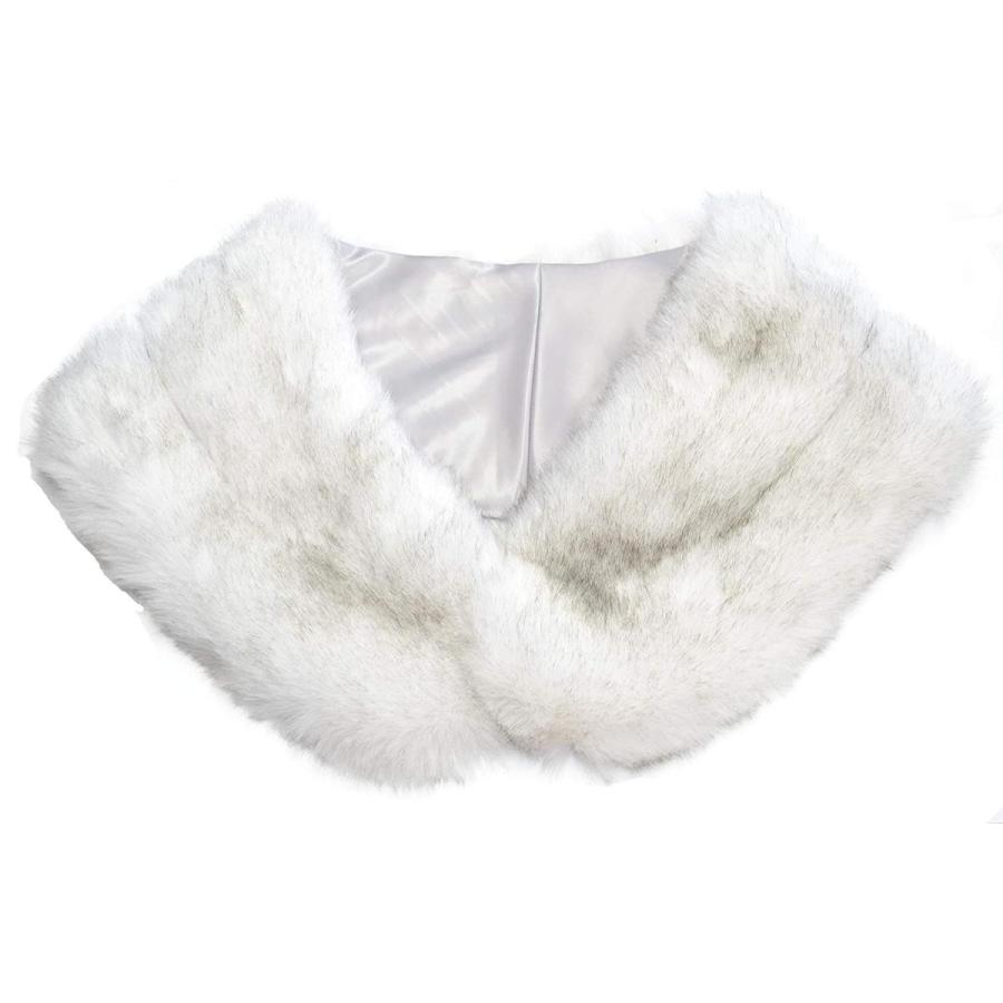 【半額】 Shawl - Stole Fur Faux Surell Wrap -Br Winter Up Cover Perfect - Shrug ネックレス、ペンダント