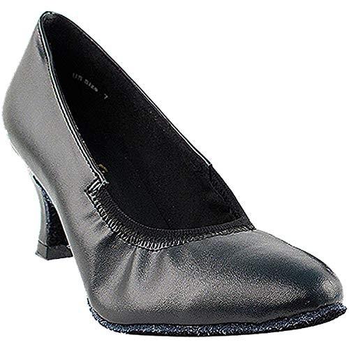 Women's Ballroom Dance Shoes Tango Wedding Salsa Dance Shoes Black Lea