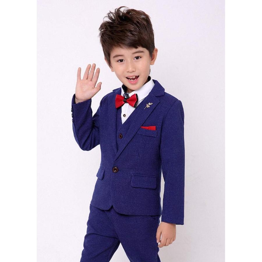 Boys Lapel Formal Suit Set 3 Pcs Classic Tuxedo Suit with Suit Vest Ja