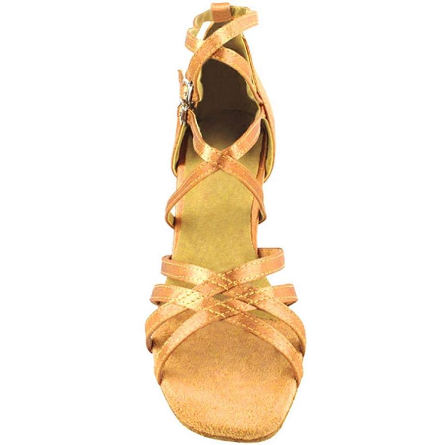 Women's Ballroom Dance Shoes Tango Wedding Salsa Dance Shoes Brown Sat