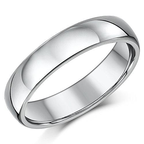 4mm Cobalt Chrome Dome Shape Unisex Men /Women Wedding Band Ring (7.5)