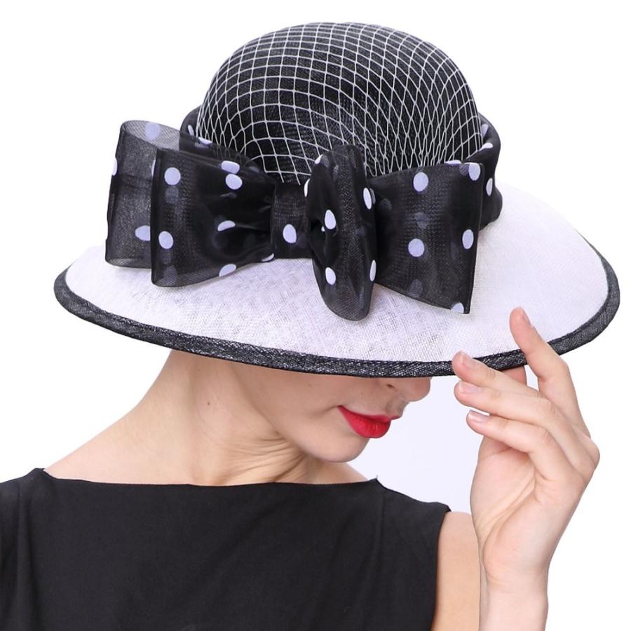 Koola's hats Lady White Black 3 Layers Sinamay Wedding Hats Sun Hat As