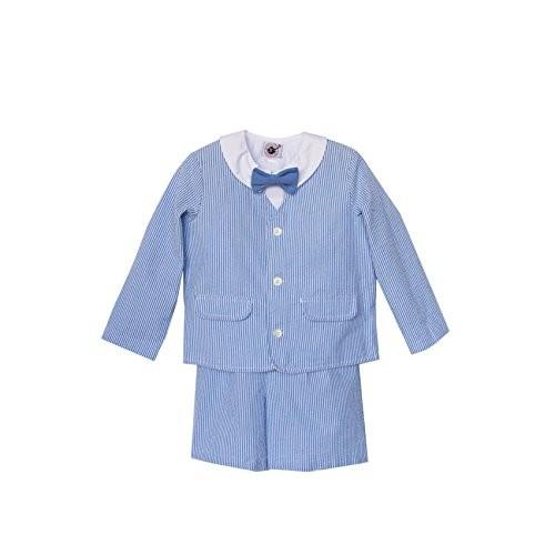 Good Lad Toddler Boys Blue Seersucker Eton Suit (3T)