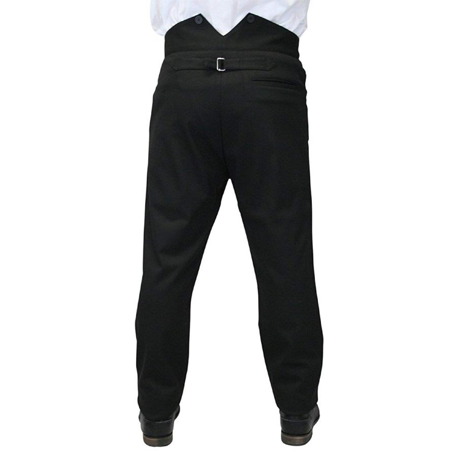 Historical Emporium Men's High Waist Callahan Dress Trousers 48 Black