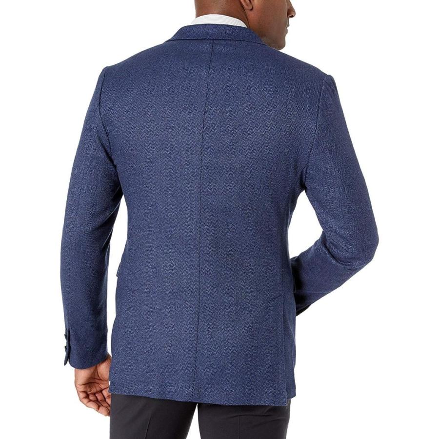 Original Penguin Men's Slim Fit Unlined Blazer, Blue Herringbone, 48 L