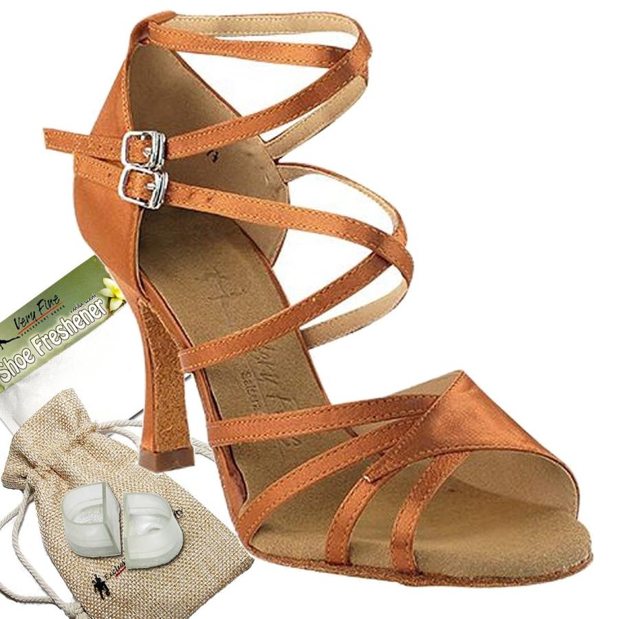 Women's Ballroom Dance Shoes Tango Wedding Salsa Dance Shoes Dark Tan