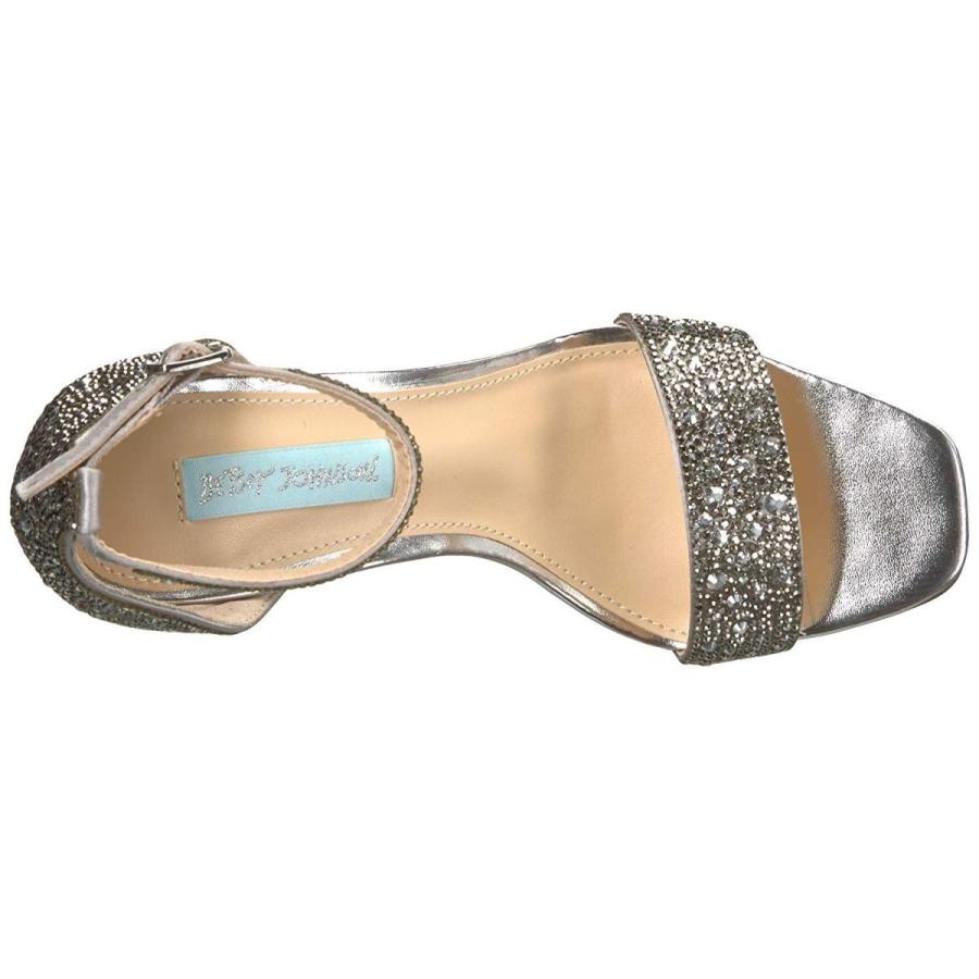 直売特注 Blue by Betsey Johnson Women´s SB-RINA Heeled Sandal， Silver， 7.5 M US