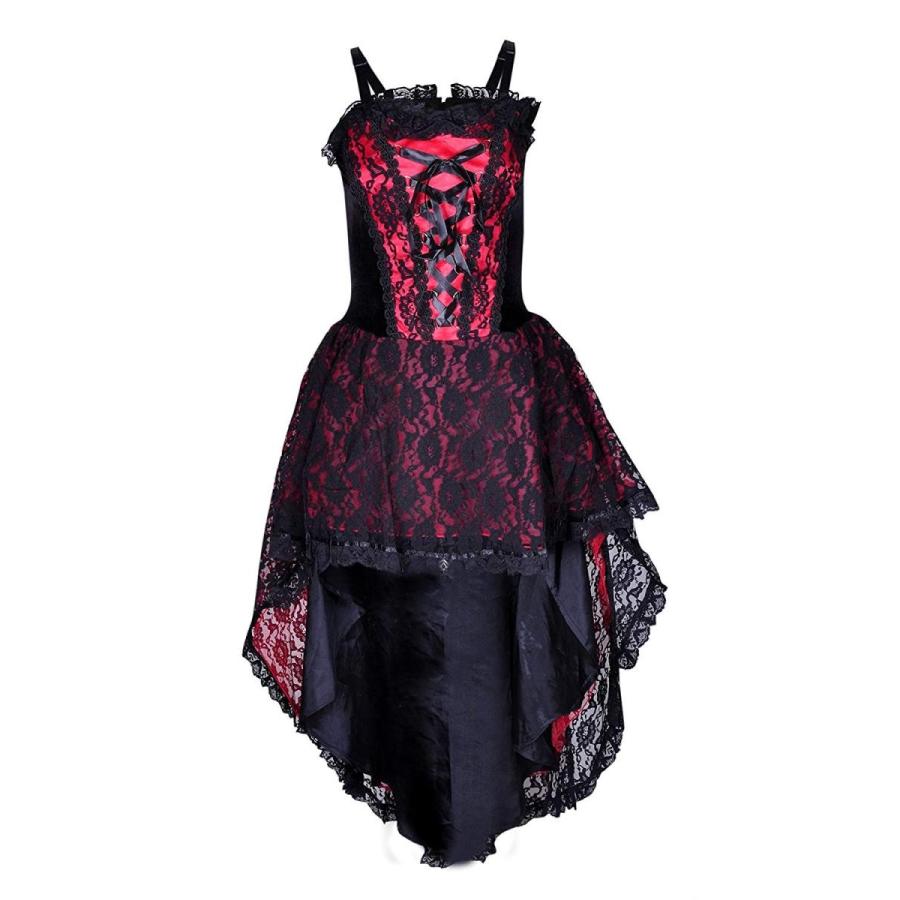 Gothic Prom Dress Black/Red Victorian Halloween Wedding Dress Small Si