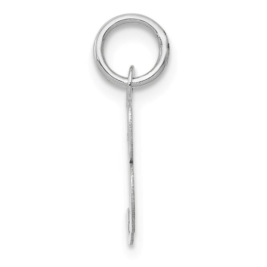 JewelrySuperMart Collection 14k White Gold Cursive Script Initial Pend