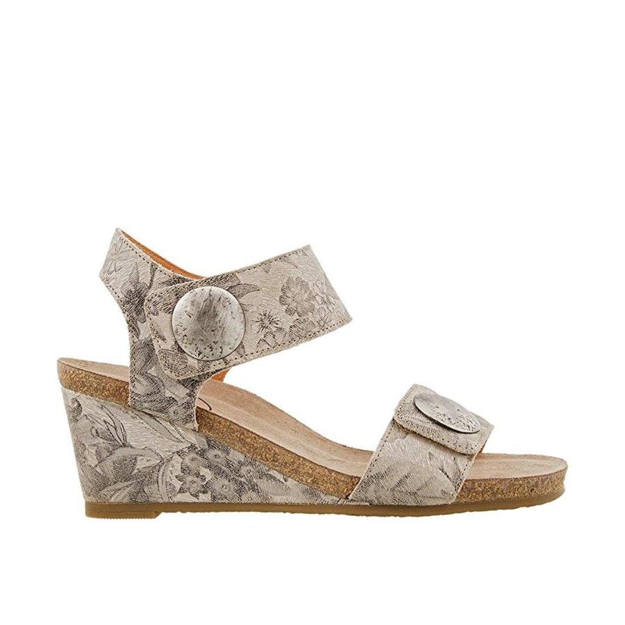 Taos Footwear Women's Carousel 2 Stone Floral Sandal 38 M EU