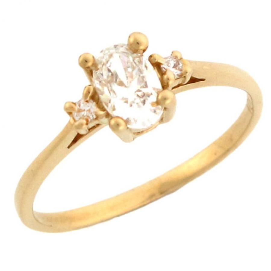 10k Yellow Gold 3 Stone Oval CZ Promise Ring Withround Accents Get Jini 2 Carat 3 Stone Oval Wedding Ring 10k Yellow Gold