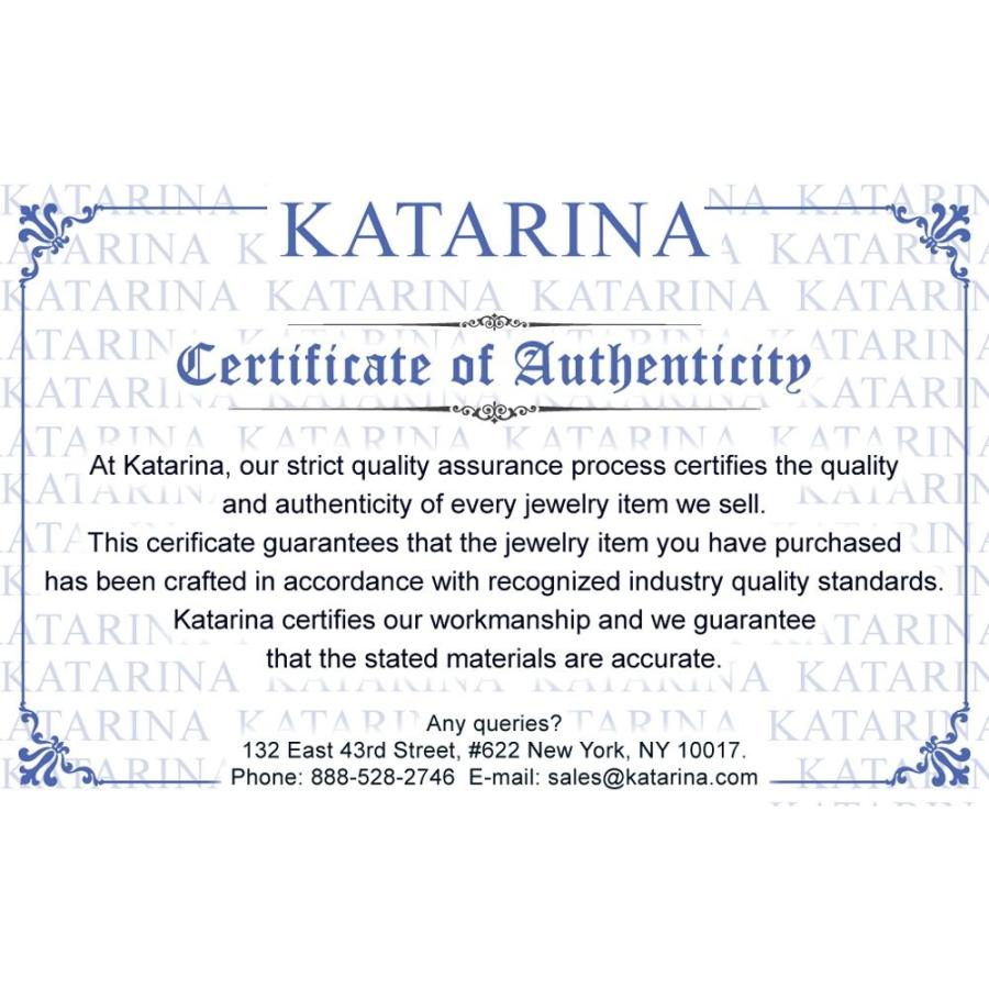 KATARINA Blue Diamond Heart Infinity Pendant Necklace in Sterling Silv