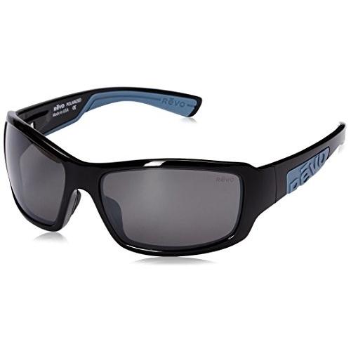 Revo Straightshot RE 1005 51 GY Polarized Wrap Sunglasses, Black, 64 m