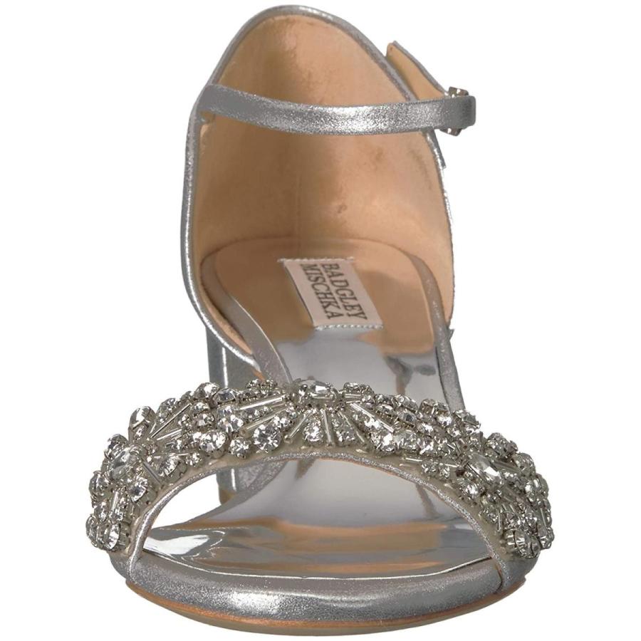 Badgley Mischka Women's Mareva Heeled Sandal, Silver, 6.5 M US