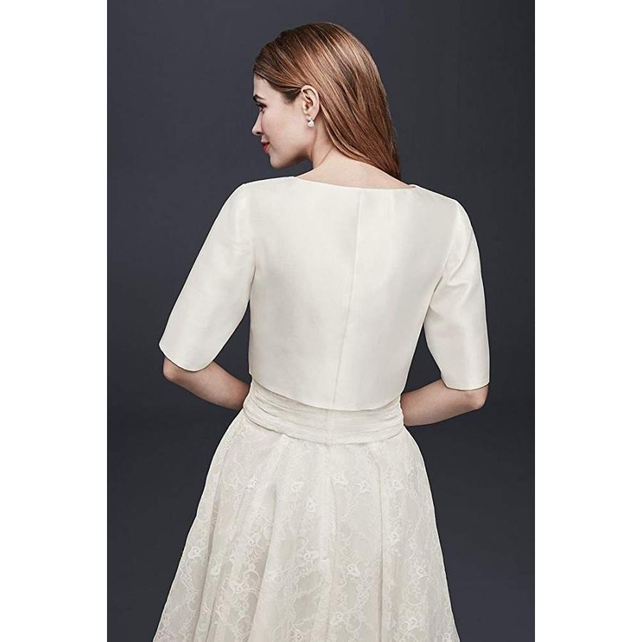 Mikado Jacket with Elbow-Length Sleeves Style OW2110, Ivory, 6