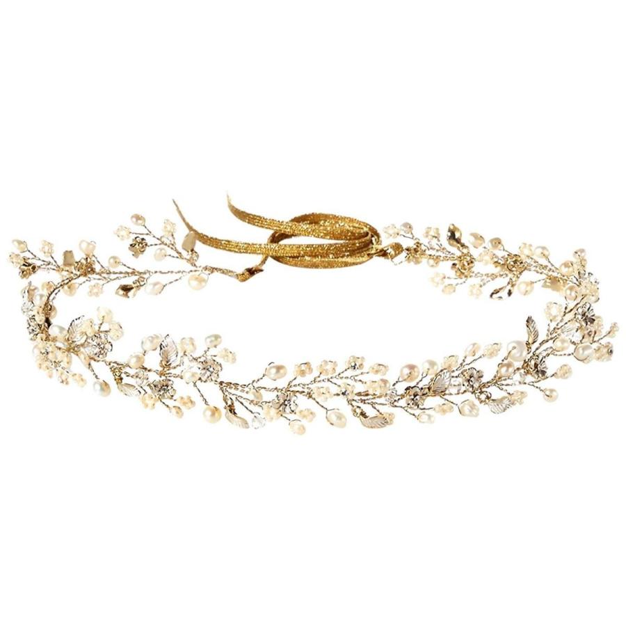 Twigs & Honey Women's Dainty Beaded Fern Leaf Vine Bridal Hairpiece, G