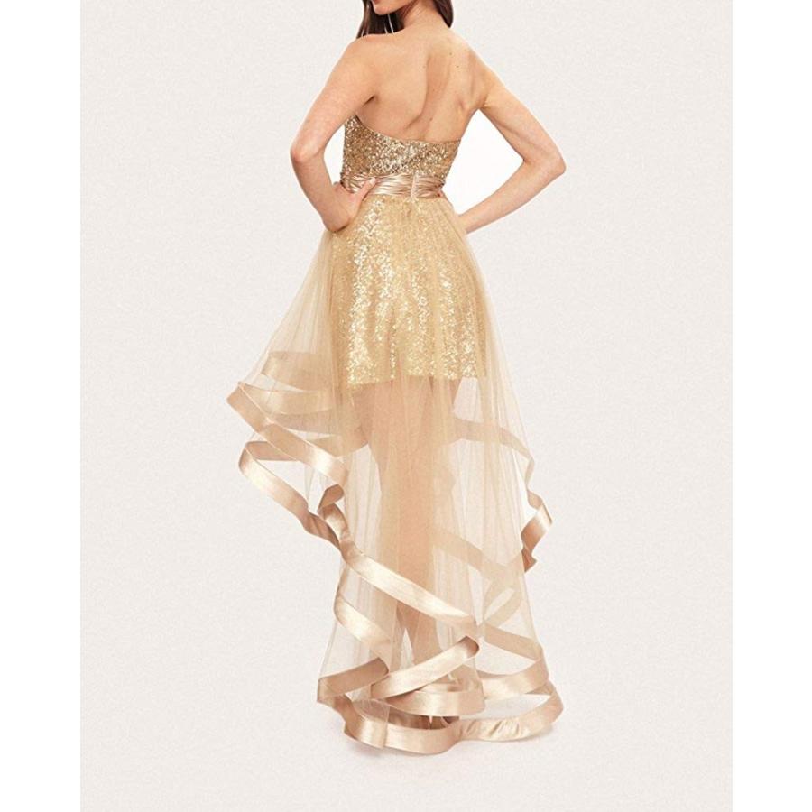 Sequined High Low Homecoming Dress Strapless Sweetheart A-Line Prom Ev