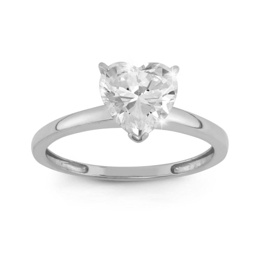 Celebration Moments 10K White Gold Heart Shape 1.70 CT Swarovski CZ So