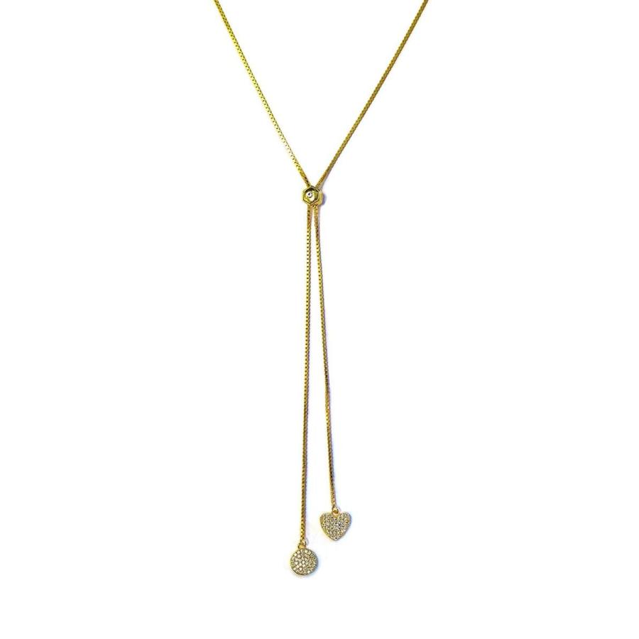 Liza Schwartz Jewelry Playful Lariat Necklace (Gold)